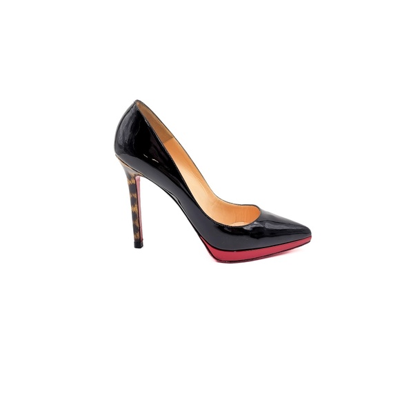 Christian Louboutin Pigalle Plato 120 Black Patent Leather Pumps EU 37.5 - Picture 2 of 10